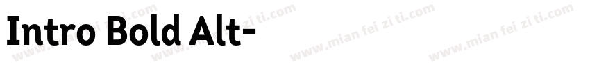 Intro Bold Alt字体转换